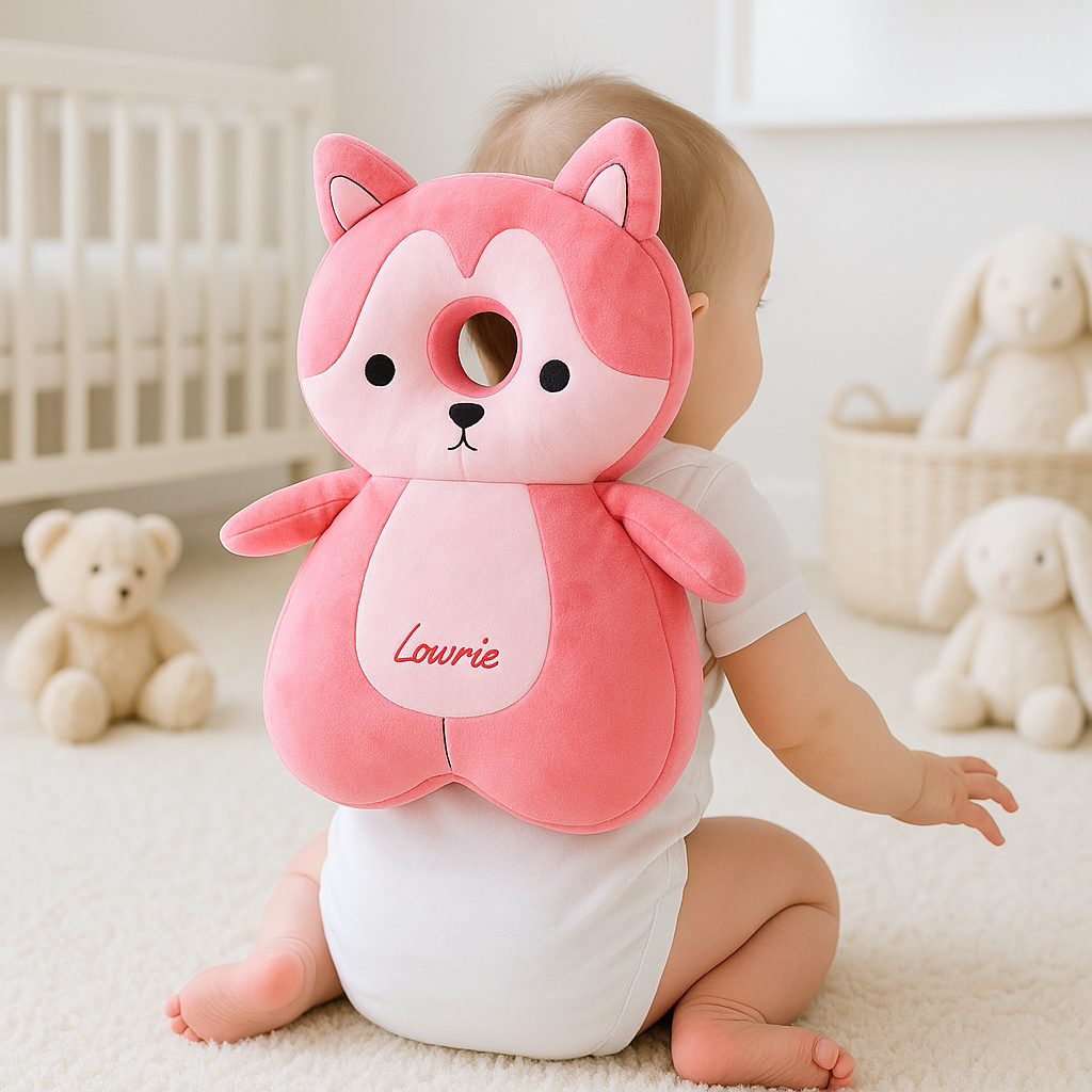 Coussin-anti-chute-bebe-renard-rose