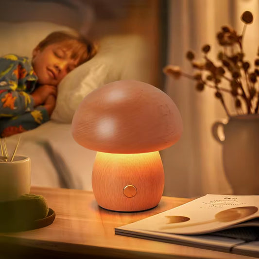 Lampe-de-chevet-bebe-champignon - La Cigogne Orange