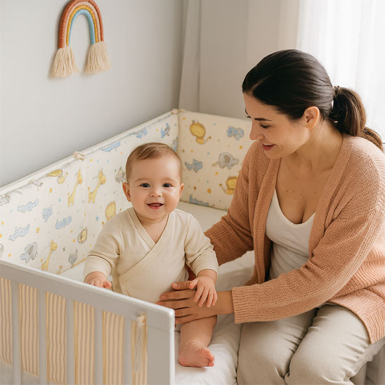 Tour de Lit bébé - La Cigogne Orange