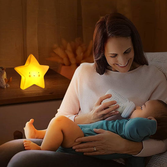 Veilleuse Bébé LumiStar™  - La Cigogne Orange