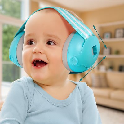 Casque anti bruit bébé | Protection Turquoise 26dB