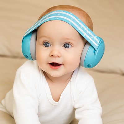 Casque anti bruit bébé | Protection Turquoise 26dB